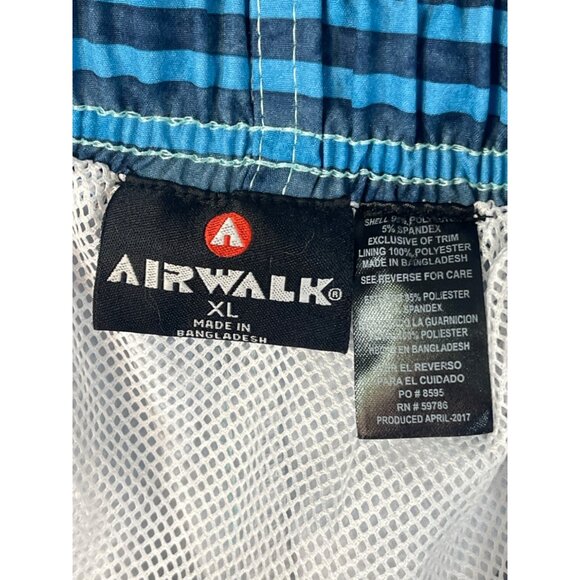 Airwalk Men's Size XLARGE swim trunks with Mesh inside Blue-mint green- grey NWT - Picture 3 of 16